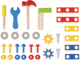 Tooky Toy Educational Wooden Toy Workbench 31-piece