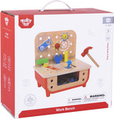 Tooky Toy Educational Wooden Toy Workbench 31-piece