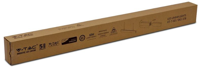 Lampada a sospensione V-TAC VT-7-60 LED 120 cm Aluminio 60W 4000K argento