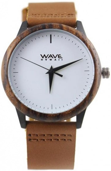 Wave Hawaii Watch Zebra Ladies 4 cm Leseno usnjeno rjavo